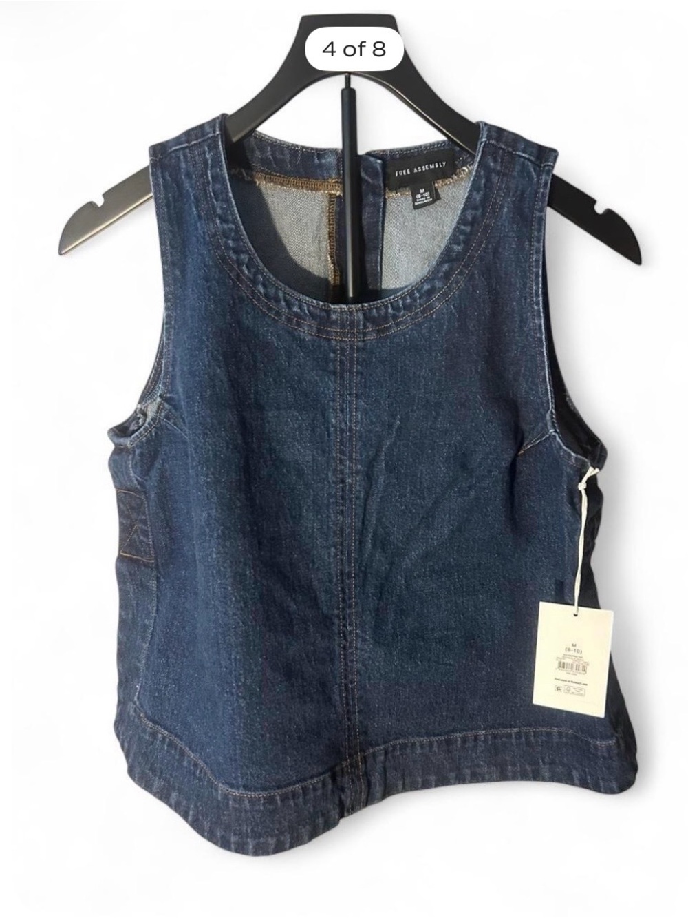 Dark Blue Denim Tank Top - Sleeveless Women's Top